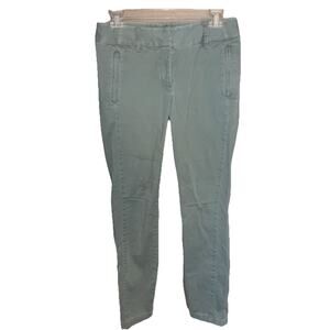 Women’s Loft Outlet Modern Skinny Ankle Khaki Green Pants Sz 2 Flat Front Chino
